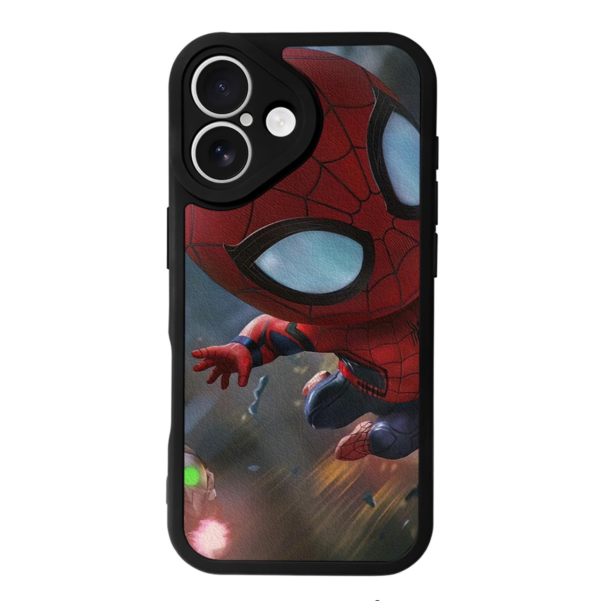 Spider Man スパイダーマン 【iPhone 16シリーズ対応】シリコンスマホケース（レザー調） 材質：シリコン